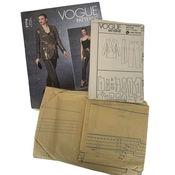 Vogue Patterns V1716 Badgley Mischka Womens Suit Sewing Pattern Sizes 16-24 - Picture 3 of 3